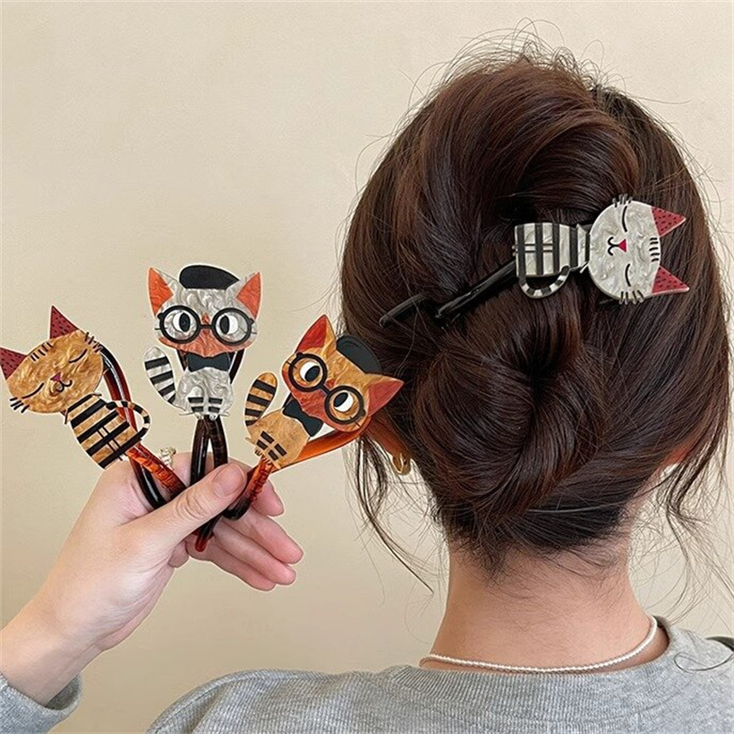น่ารักการ์ตูน Cat Twist คลิปผม - Cat Claw Bark บทวิจารณ์และราคา