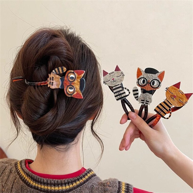 น่ารักการ์ตูน Cat Twist คลิปผม - Cat Claw Bark บทวิจารณ์และราคา