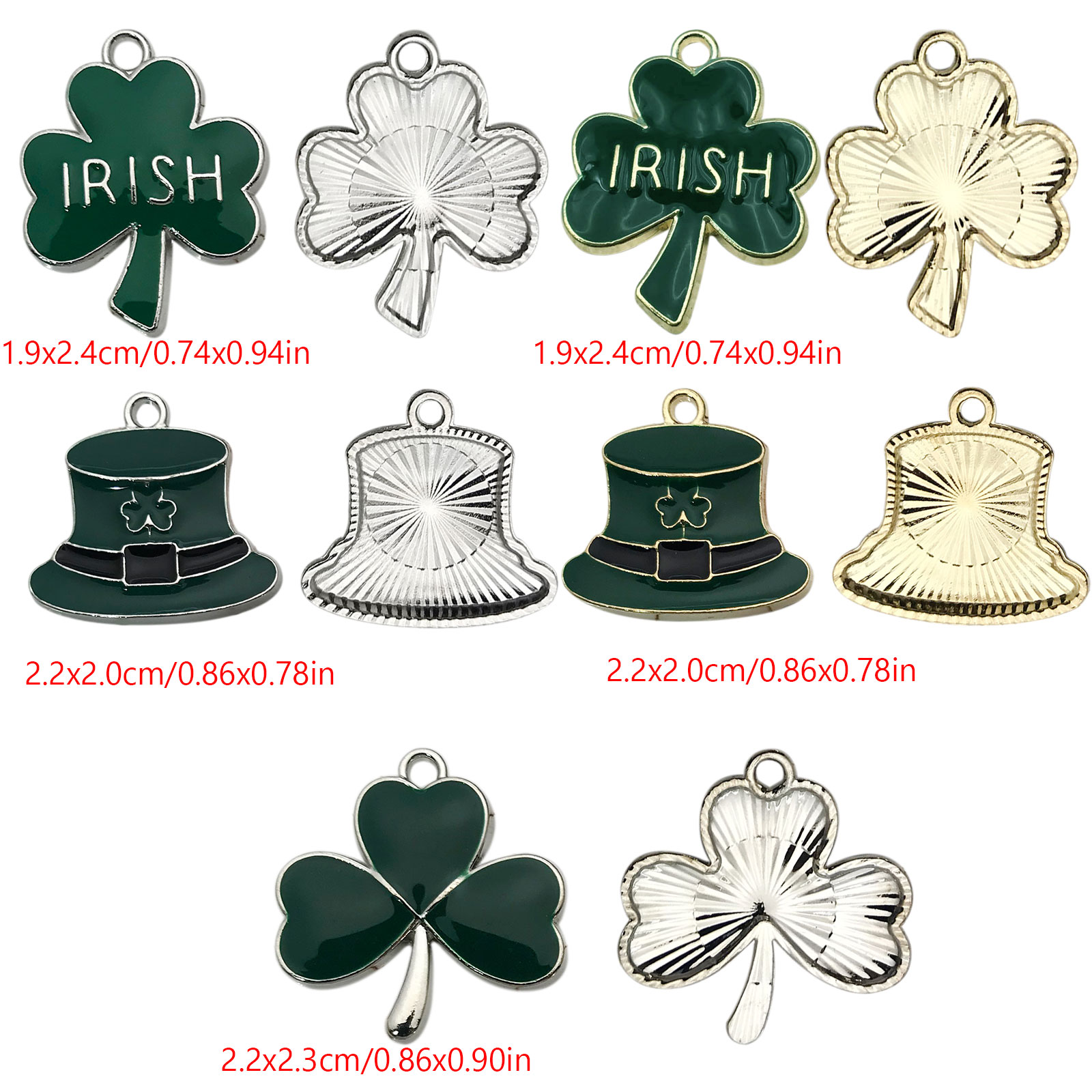 10/14pcs สีเขียว Lucky Clover  - Red Clover Flower บทวิจารณ์และราคา