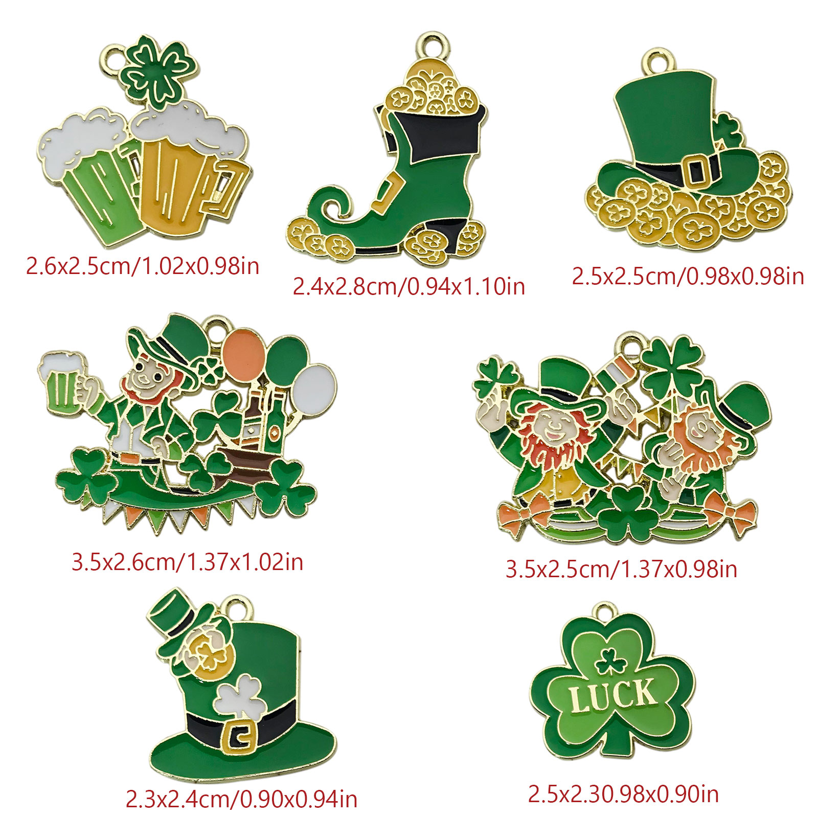 10/14pcs สีเขียว Lucky Clover  - Red Clover Flower บทวิจารณ์และราคา