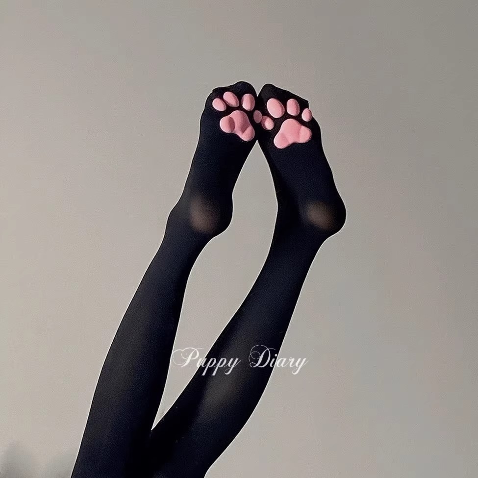 ถุงเท้ายาวลายอุ้งเท้าแมว ถุงน่ - Cat Claw Bark บทวิจารณ์และราคา